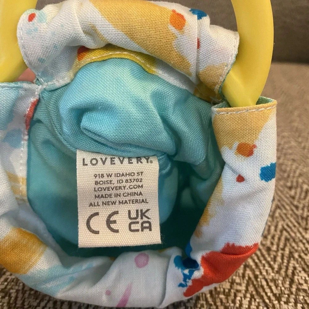 Lovevery Organic Cotton Sensory Multicolor Pouch Scoop Thinker Play Kit 11-12 mo